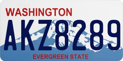 WA license plate AKZ8289