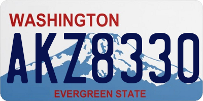 WA license plate AKZ8330