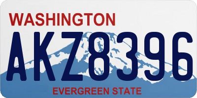 WA license plate AKZ8396