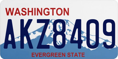 WA license plate AKZ8409