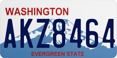 WA license plate AKZ8464