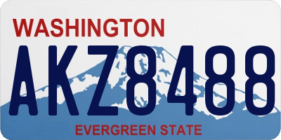 WA license plate AKZ8488