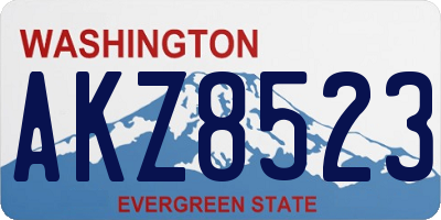 WA license plate AKZ8523