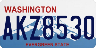 WA license plate AKZ8530