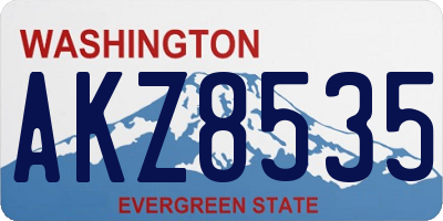 WA license plate AKZ8535