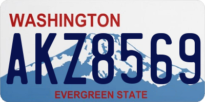 WA license plate AKZ8569