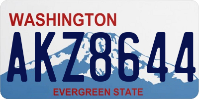 WA license plate AKZ8644