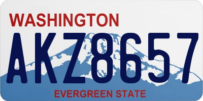 WA license plate AKZ8657