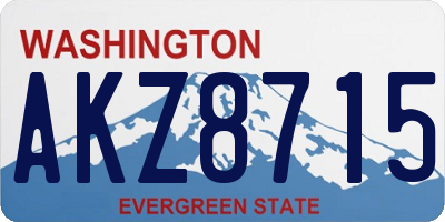 WA license plate AKZ8715