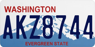 WA license plate AKZ8744