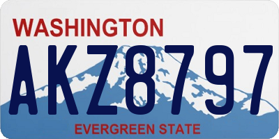 WA license plate AKZ8797