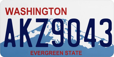 WA license plate AKZ9043