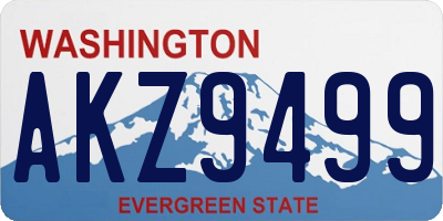 WA license plate AKZ9499