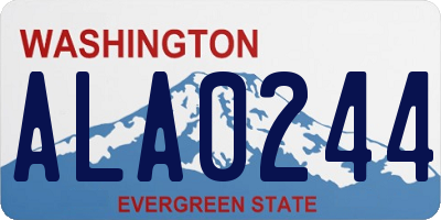 WA license plate ALA0244