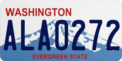WA license plate ALA0272