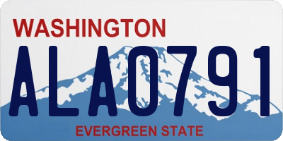 WA license plate ALA0791