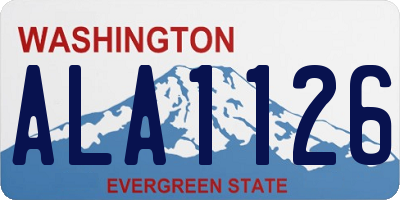WA license plate ALA1126