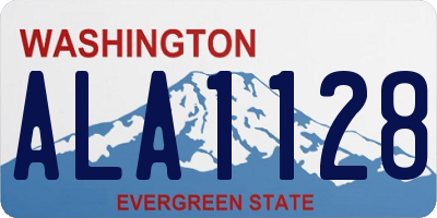 WA license plate ALA1128