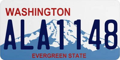 WA license plate ALA1148