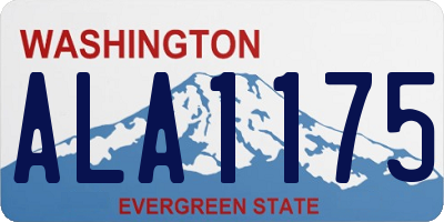 WA license plate ALA1175