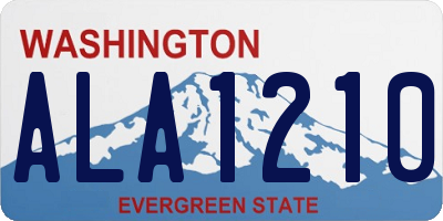 WA license plate ALA1210