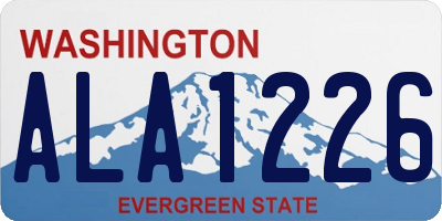 WA license plate ALA1226