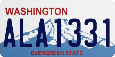 WA license plate ALA1331
