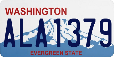 WA license plate ALA1379