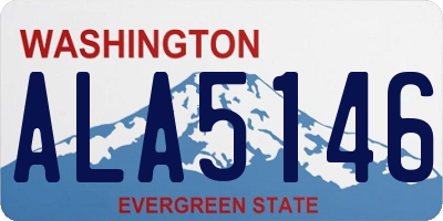 WA license plate ALA5146