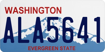 WA license plate ALA5641