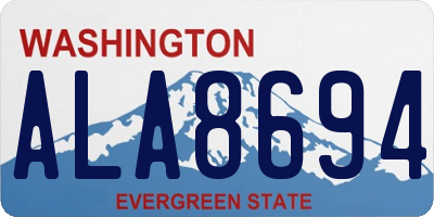WA license plate ALA8694
