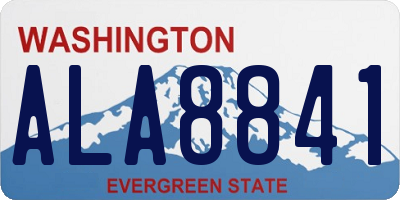 WA license plate ALA8841