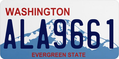 WA license plate ALA9661