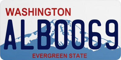 WA license plate ALB0069
