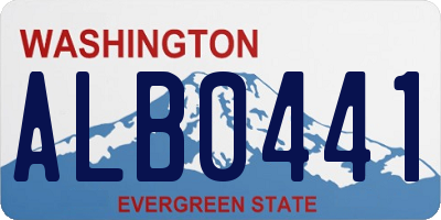 WA license plate ALB0441