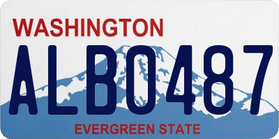 WA license plate ALB0487