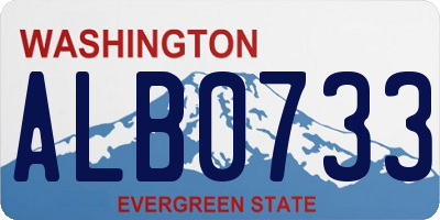 WA license plate ALB0733