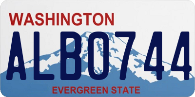 WA license plate ALB0744