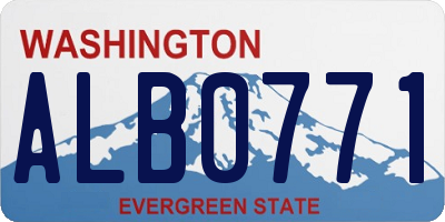 WA license plate ALB0771