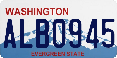 WA license plate ALB0945
