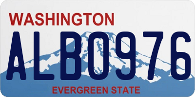 WA license plate ALB0976
