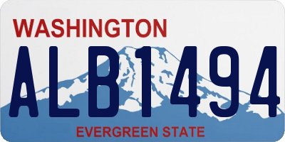 WA license plate ALB1494