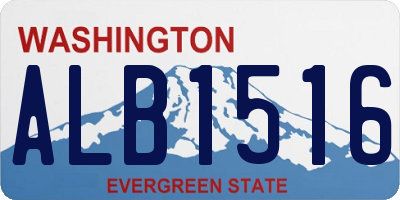 WA license plate ALB1516