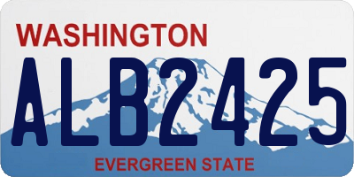 WA license plate ALB2425