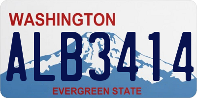 WA license plate ALB3414