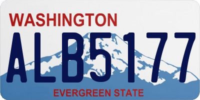 WA license plate ALB5177