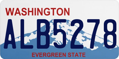 WA license plate ALB5278