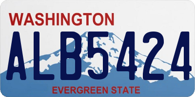WA license plate ALB5424