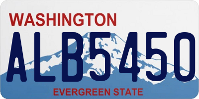 WA license plate ALB5450