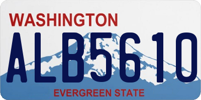 WA license plate ALB5610
